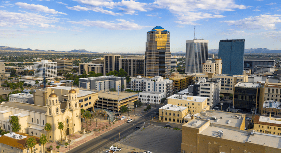 shot of downtown tucson