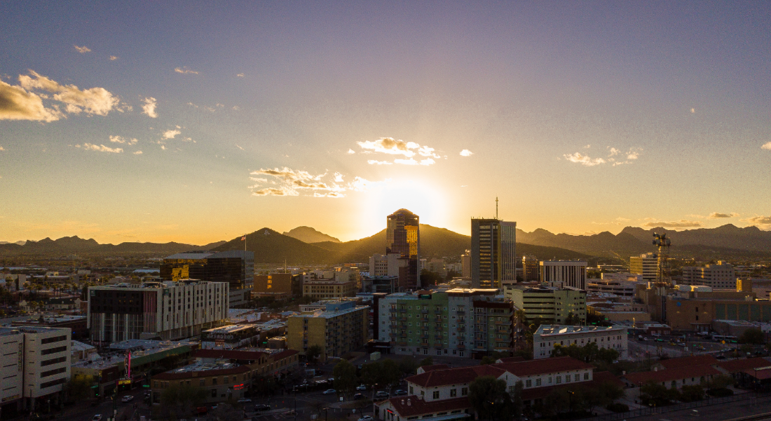 cityscape shot of tucson