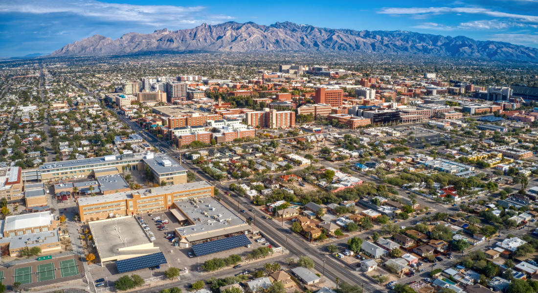skyview of downtown Tucson